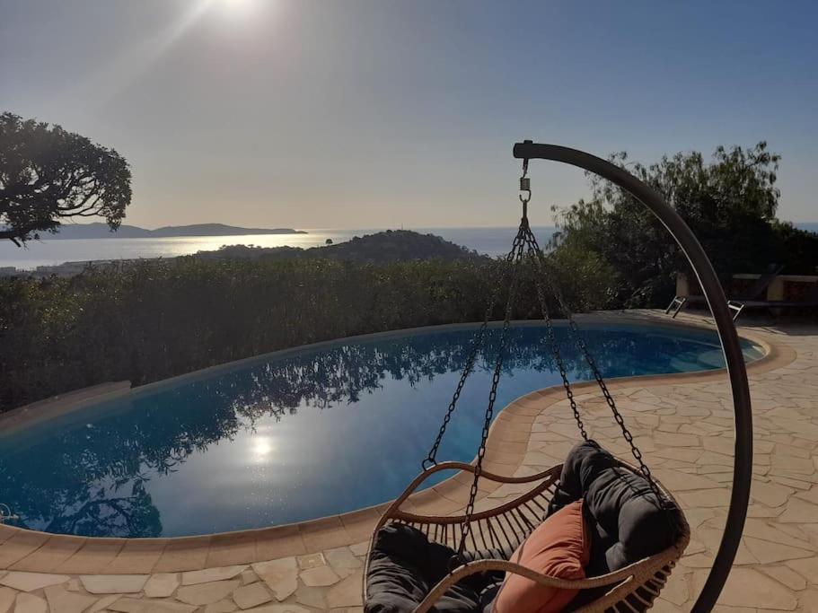 4-Star Private Villa With Heated Pool And Panoramic Sea View At Gulf De Saint Tropez Cavalaire-sur-Mer Exterior foto
