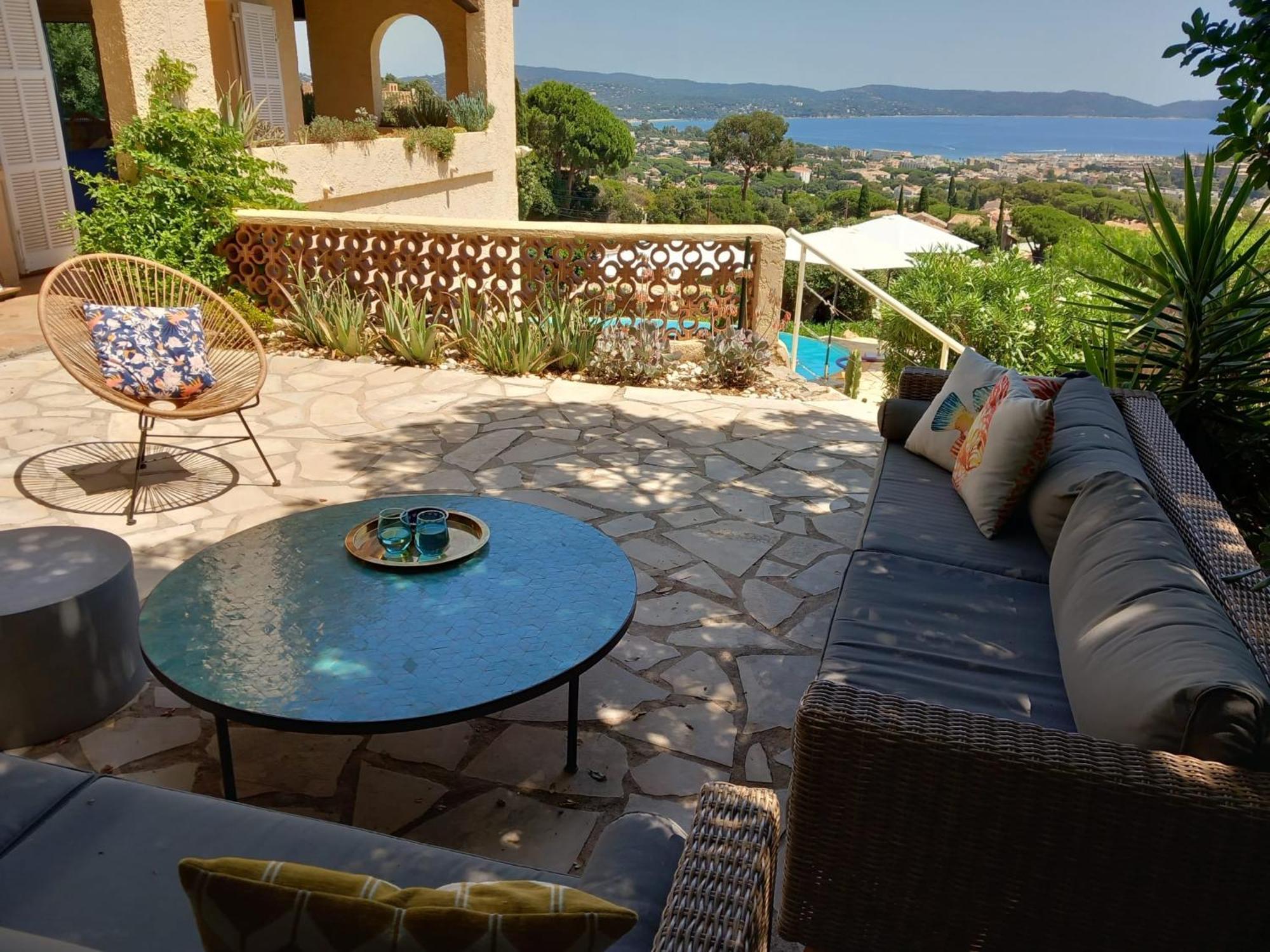 4-Star Private Villa With Heated Pool And Panoramic Sea View At Gulf De Saint Tropez Cavalaire-sur-Mer Exterior foto