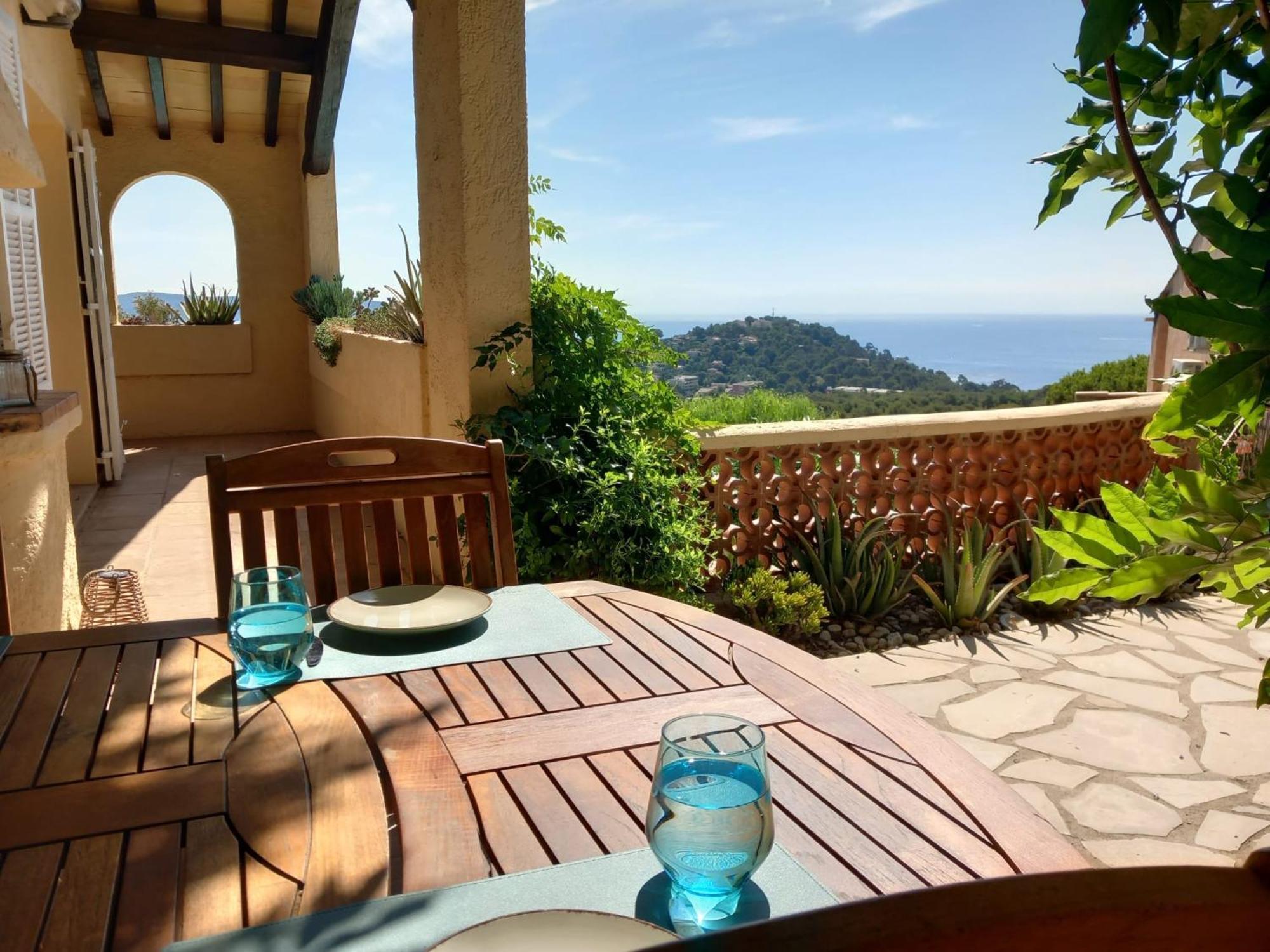 4-Star Private Villa With Heated Pool And Panoramic Sea View At Gulf De Saint Tropez Cavalaire-sur-Mer Exterior foto
