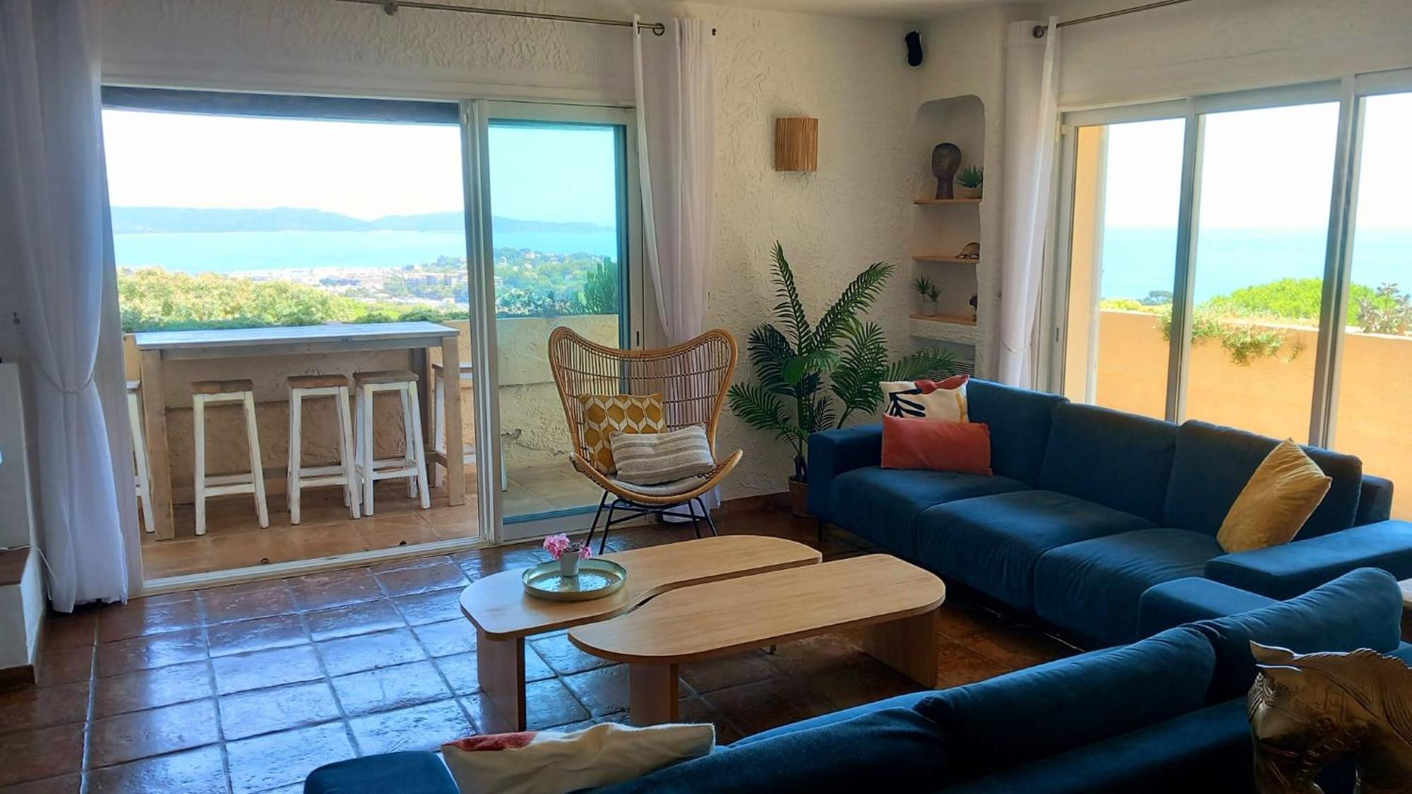 4-Star Private Villa With Heated Pool And Panoramic Sea View At Gulf De Saint Tropez Cavalaire-sur-Mer Exterior foto